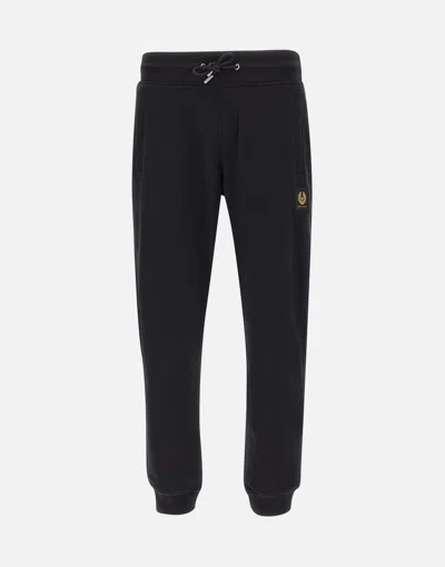 Belstaff Logo-patch Track Pants In Black