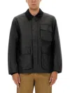 Belstaff Mens Black Incline Corduroy-collar Waxed-cotton Jacket In Black