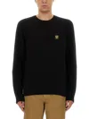 Belstaff Felpa Con Patch Logo In Black