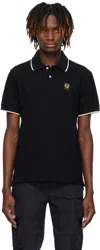 Belstaff Tipped Polo Shirt In Black