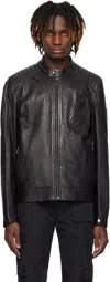 Belstaff Cheviot Sheepskin V Racer Jacket In Black