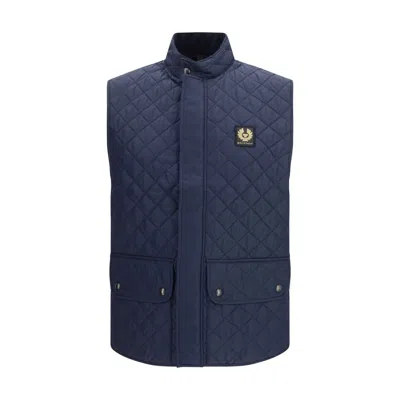 Belstaff Icon Quilted Nylon Gilet In Blue
