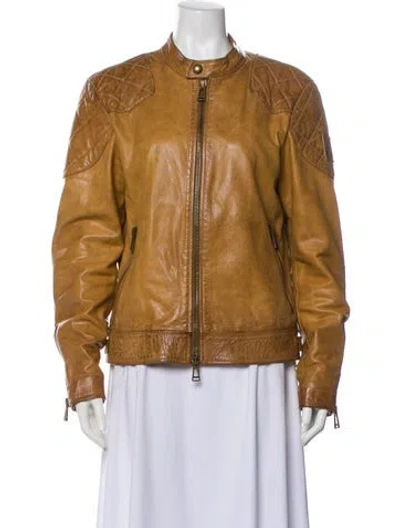 Pre-owned Belstaff Bomber Jacket In Brown