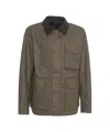 Belstaff Brown Casual Jacket With Distinctive Corduroy Collar And Functional Pockets In Gray