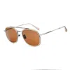 Belstaff Brown Stainless Steel Sunglasses In Metallic