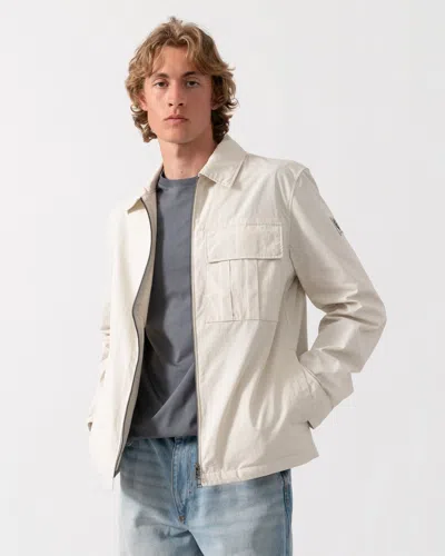 Belstaff Cargo Mens Overshirt In White