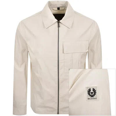 Belstaff Cargo Overshirt Beige In Gold