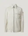 Belstaff Cargo Overshirt Compact Technical Cotton In Silver