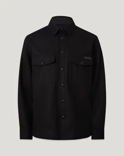 Belstaff Castle Overshirt Lambswool In Black