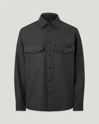 Belstaff Castle Overshirt Lambswool In Charcoal