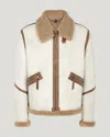 Belstaff Centenary Flight Jacket In Chalk / British Khaki