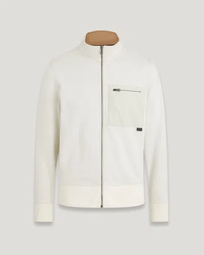 Belstaff Centenary Full Zip Sweatshirt In Chalk