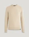 Belstaff Centenary Rib Crewneck Jumper In Chalk / British Khaki