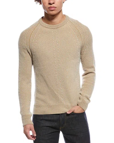 Belstaff Centenary Rib Wool Crewneck Sweater In Brown