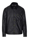 Belstaff Ground Jacket With Chest Pocket And Velvet Collar In Black