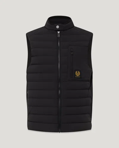 Belstaff Chassis Gilet Lightweight Stretch Down In Black