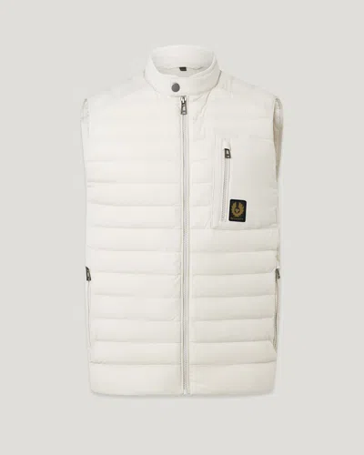 Belstaff Chassis Gilet Lightweight Stretch Down In Silver