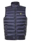 Belstaff Blue Polyamide Men Vest In Blue
