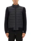 Belstaff High Neck Padded Front Knit Sweater In Black