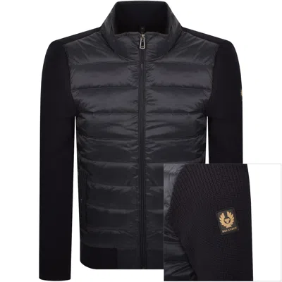 Belstaff Circuiteer Cardigan Navy In Black