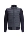 Belstaff Mens Dark Ink Circuiteer Padded Wool Blend Cardigan In Blue
