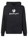 Belstaff Classic Cotton Hoodie With Front Kangaroo Pocket In Black