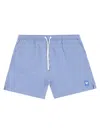 Belstaff Striped Pattern Swim Trunks In Blue