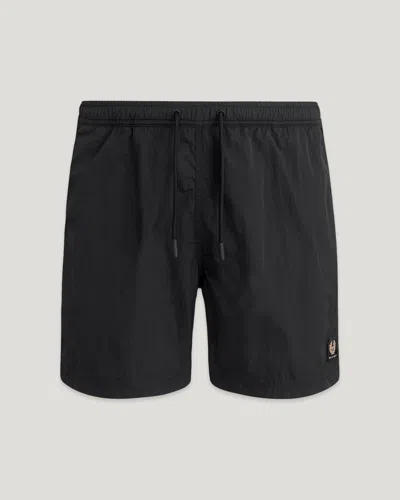 Belstaff Clipper Swimshort Tiller Cloth In Black