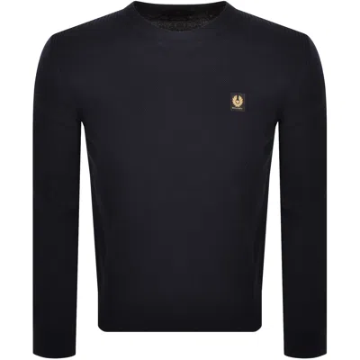 Belstaff Coast Knit Jumper Navy In Blue