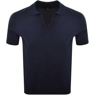 Belstaff Coast Knitted Polo T Shirt Navy