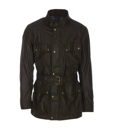 Belstaff Faded Olive Trialmaster Jacket In Green