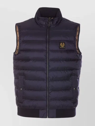 Belstaff Collar Buckle Detail Down Padded Jacket In Blue