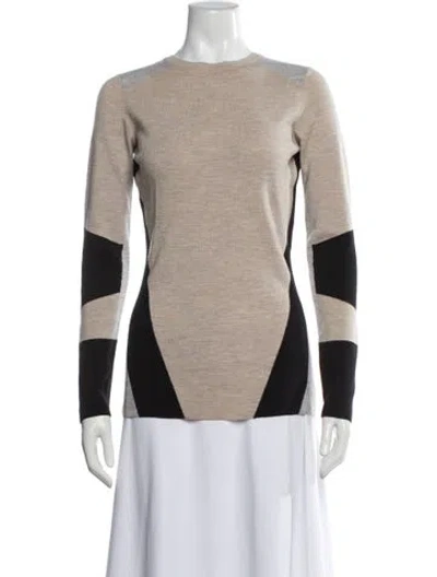 Pre-owned Belstaff Colorblock Pattern Bateau Neckline Sweater In Neutral