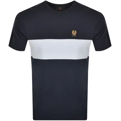 Belstaff Colour Block T Shirt Blue