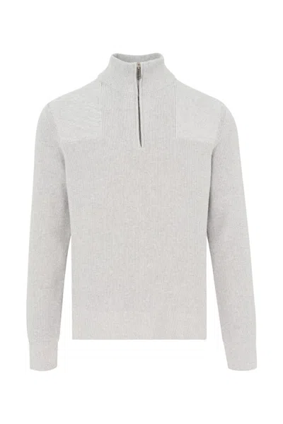 Belstaff Commander 1/4 Zip Sweater In Gray
