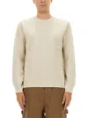 Belstaff Ribbed Long Sleeve Crew Neck Sweater In Neutral