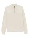Belstaff Commander Zip-up Jumper In Neutral
