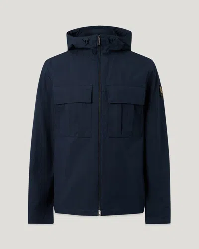 Belstaff Container Overshirt Compact Technical Cotton In Black