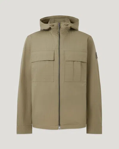 Belstaff Container Overshirt Compact Technical Cotton In Green