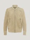Belstaff Continental Bomber In Washed Sand