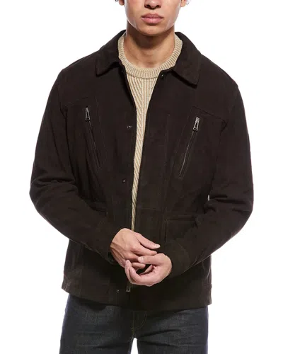 Belstaff Continental Suede Jacket In Black