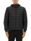 Belstaff Quilted Hooded Jacket Side Pockets In Black