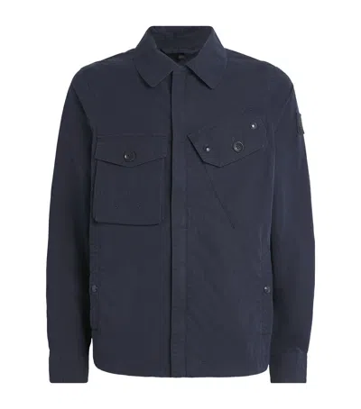 Belstaff Cotton-blend Rig Jacket In Navy