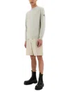 Belstaff Crew Neck Cotton Jersey Sweater In Beige