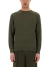 Belstaff Textured Cotton Jersey Sweater In Green