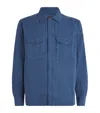 Belstaff Cotton-linen Cs60 Overshirt In Blue