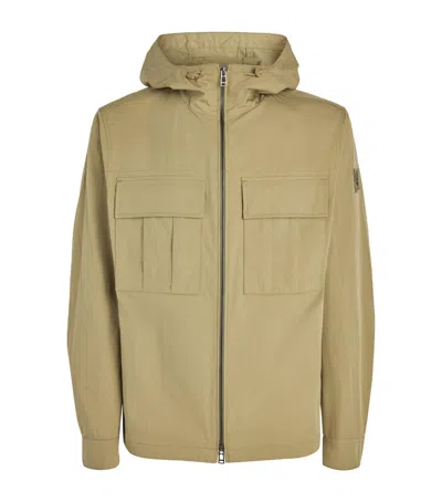 Belstaff Cotton-blend Container Hooded Jacket In Green