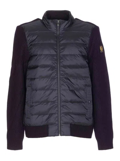 BELSTAFF BLUE CARDIGAN FRONTAL ZIP CLOSURE