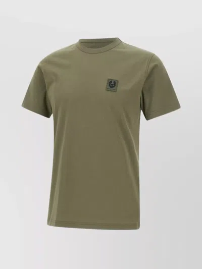 Belstaff Mens Short Sleeved Logo Patch T-shirt In Green