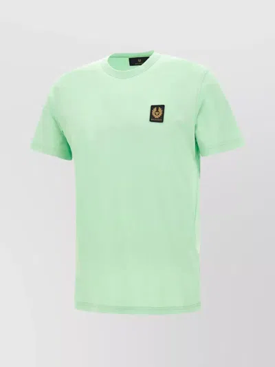 Belstaff Crew Neck Cotton T-shirt In Green